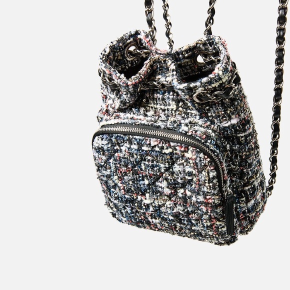 Zara Handbags - ZARA Tweed Mini Back Pack